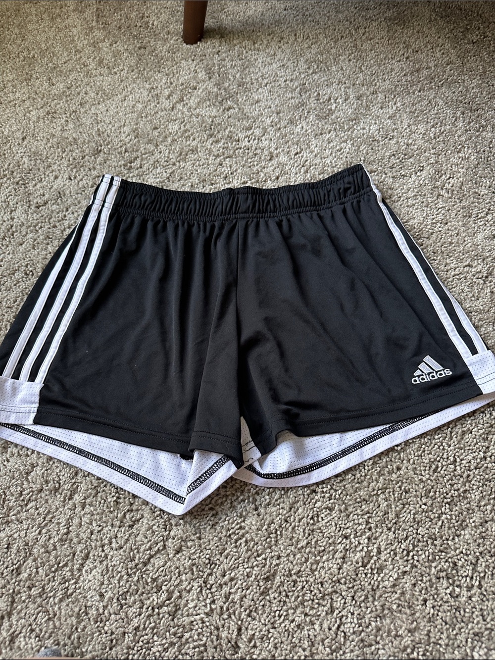 adidas Black Athletic Women's Double-Layer Shorts